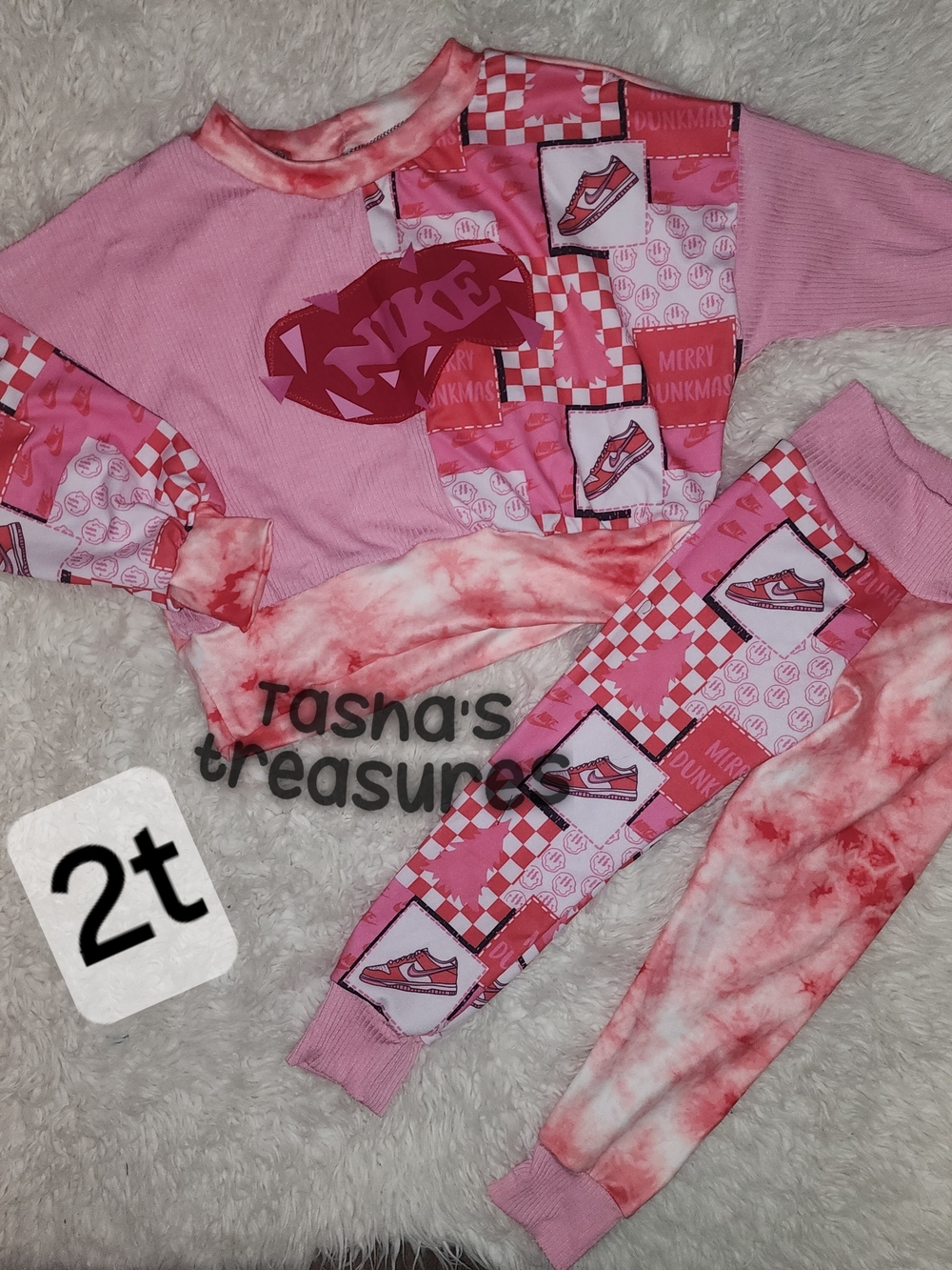 Nike Dunkmas Handmade Set 2t Christmas Outfit Tie Dye Colorblock